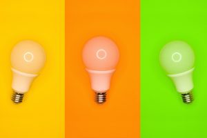 colorful lightbulbs