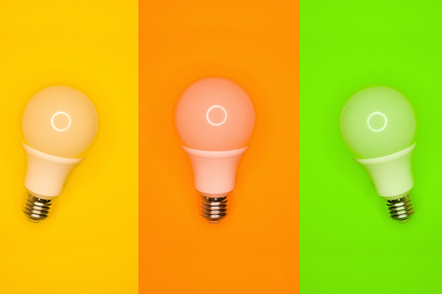 colorful lightbulbs